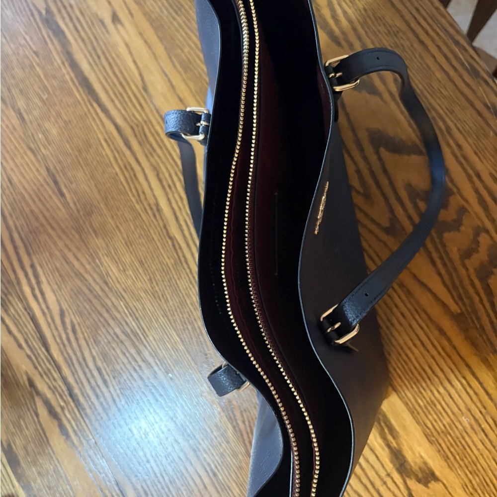 Coach Dark Blue Molly Leather Tote - Picture 3 of 4